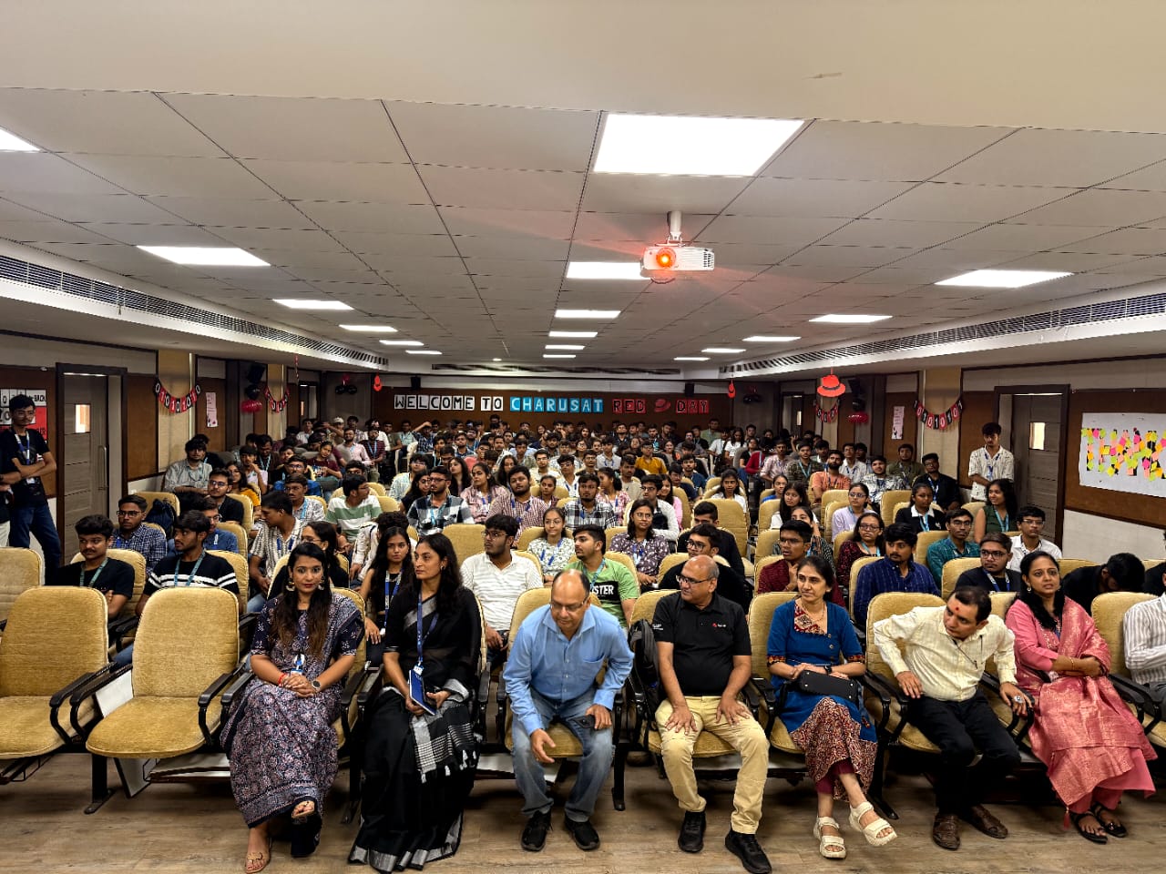 Audience attending Red Hat campus event